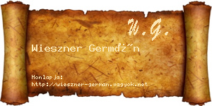 Wieszner Germán névjegykártya